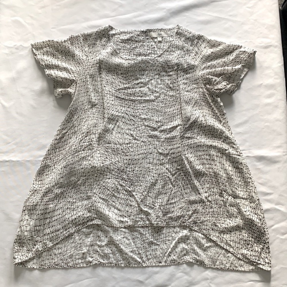 Ripe Monochrome Patterned Nursing Blouse High Low Breastfeeding top